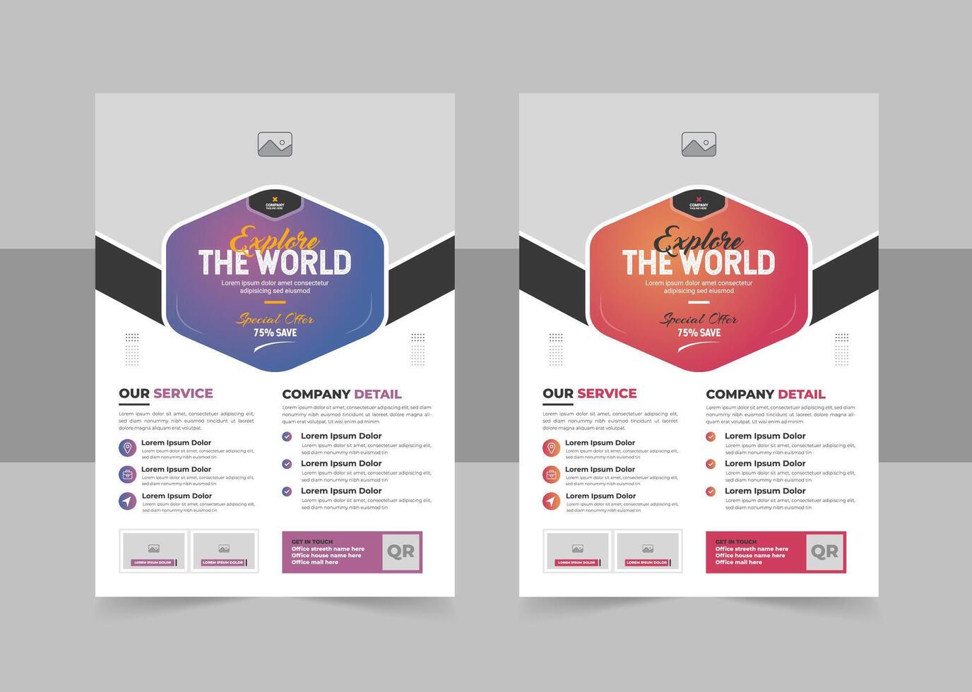 Tours And Travel Design For Flyer, Poster, And Banner Template. Concept For World Tourism Day. Summer Beach Travelling. Tourism Business Marketing Flyer vector