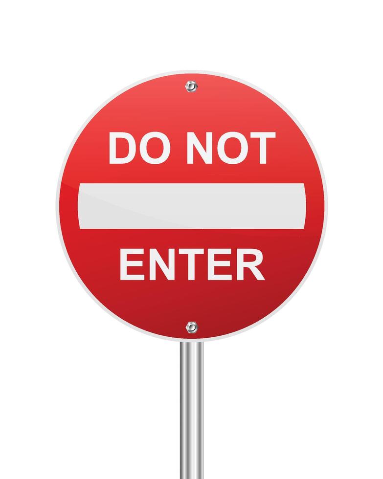 Do not enter traffic sign vector