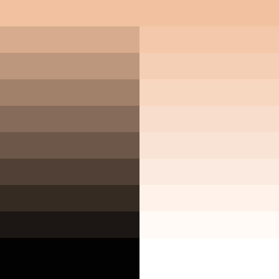 Cream Gradient Color Palette vector