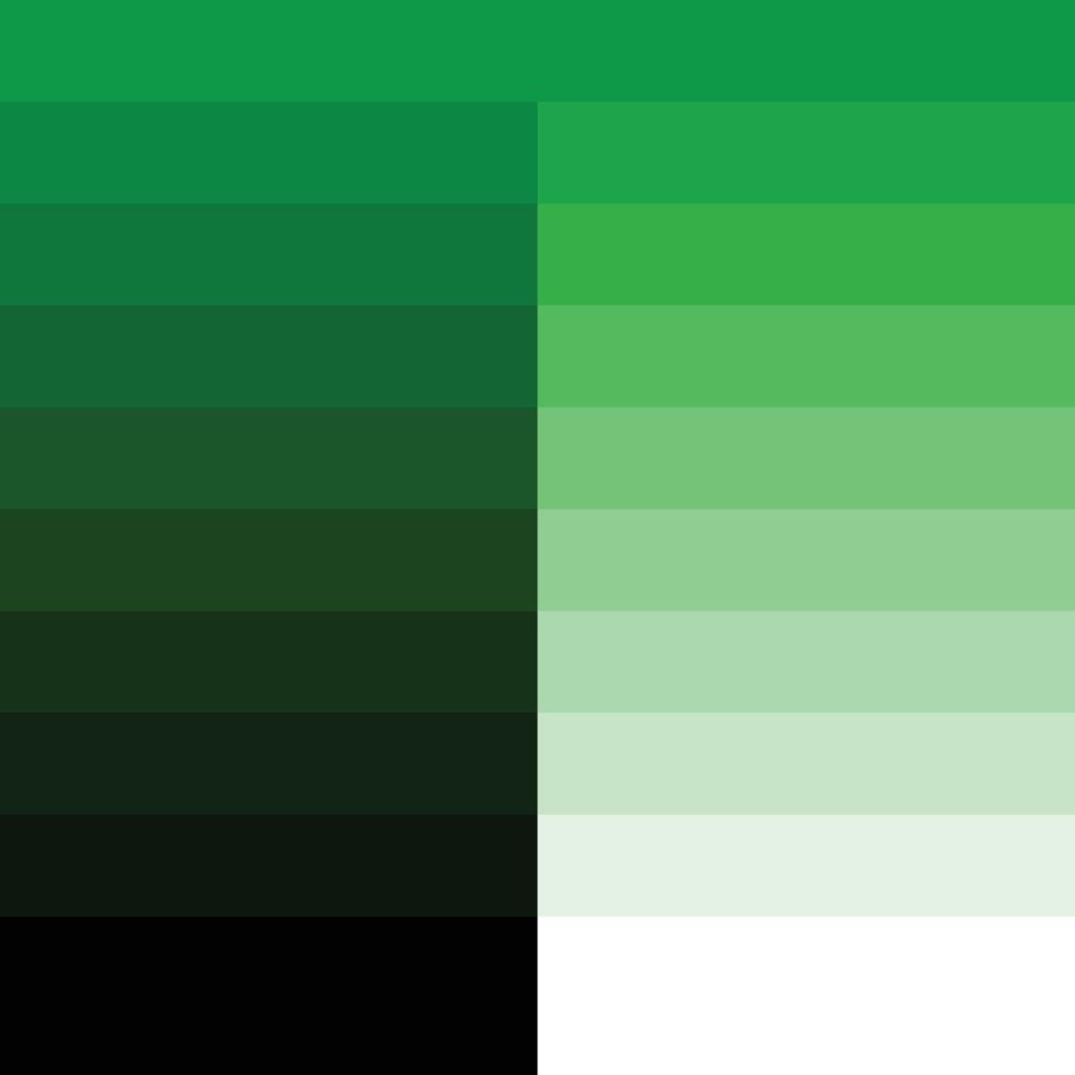 Green Gradient Color Palette vector