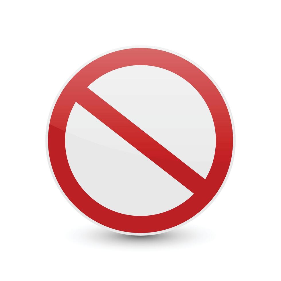 Stop sign on white vector