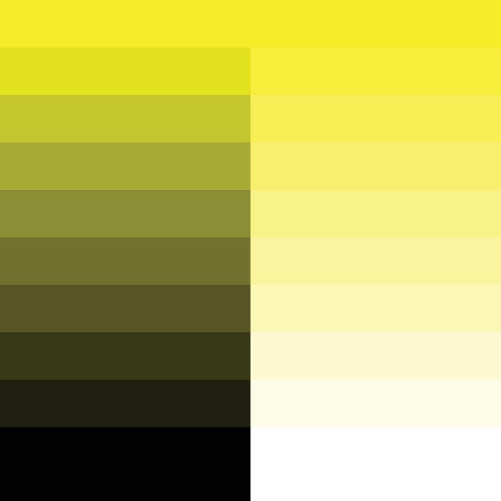 Yellow Gradient Color Palette vector