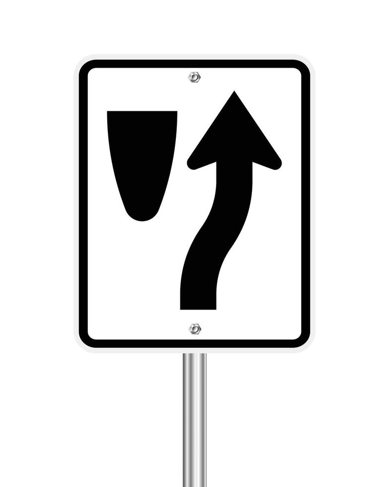 Keep right traffic sign on white vector