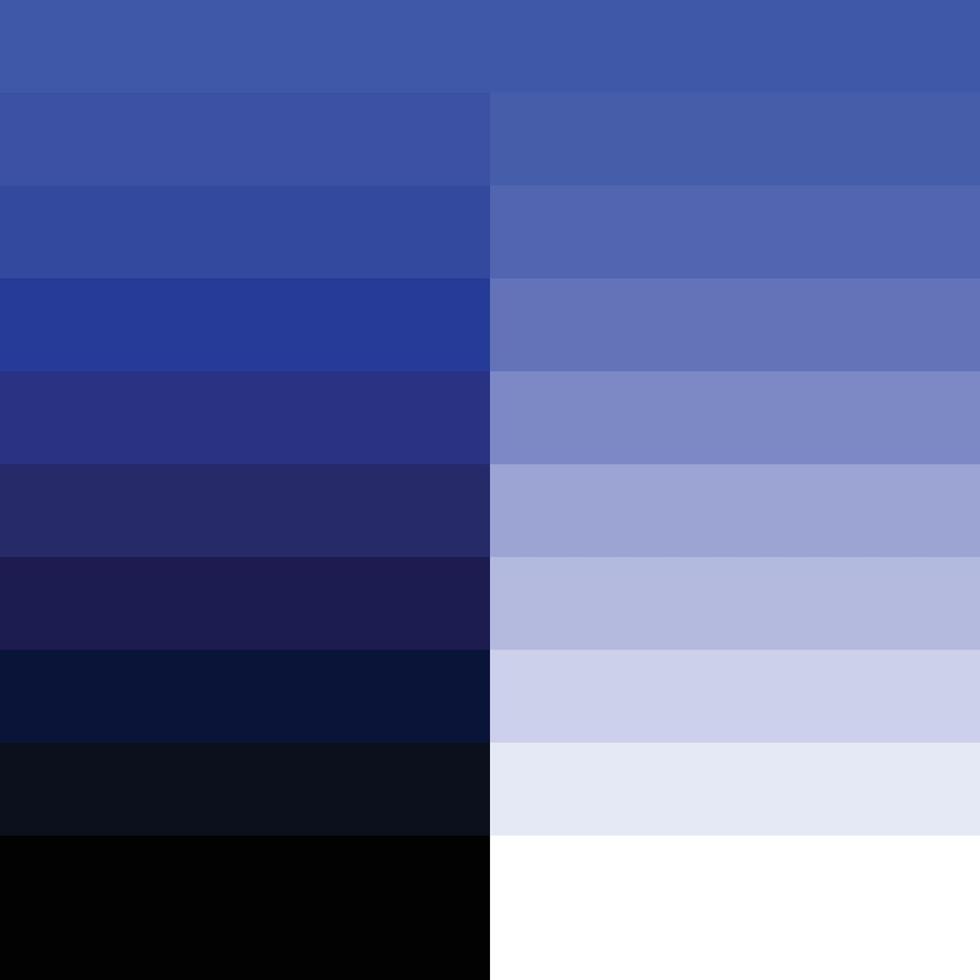 Blue Gradient Color Palette vector