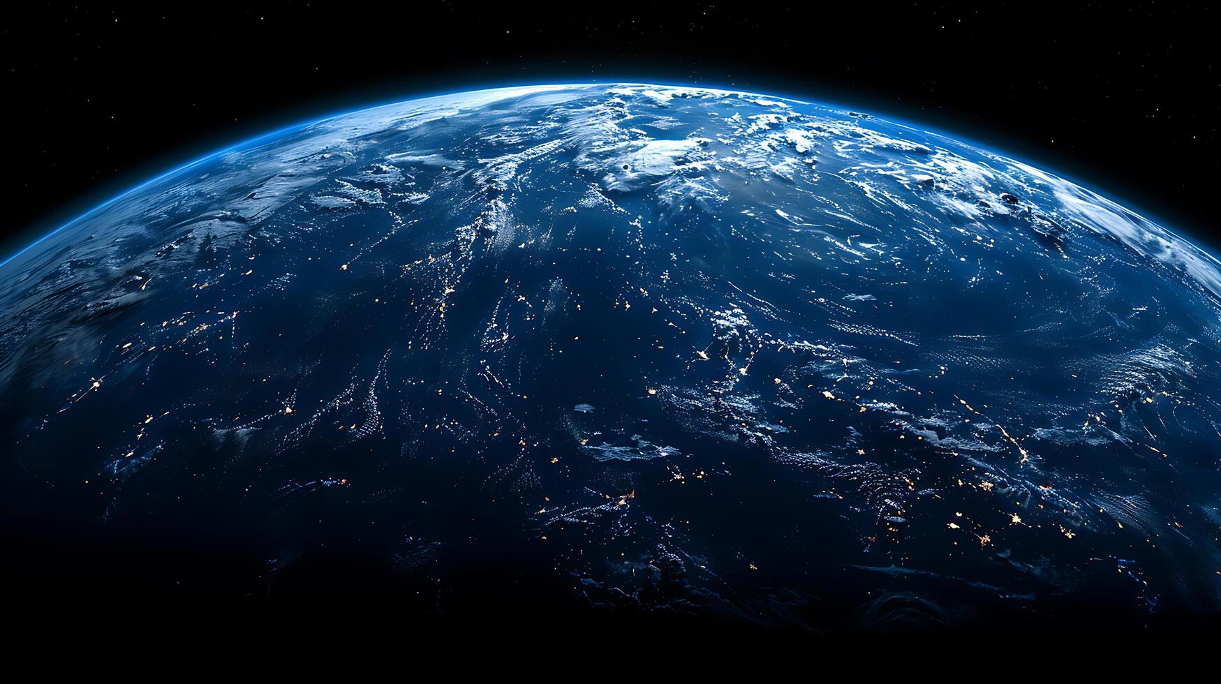 Blue planet earth view from space photo