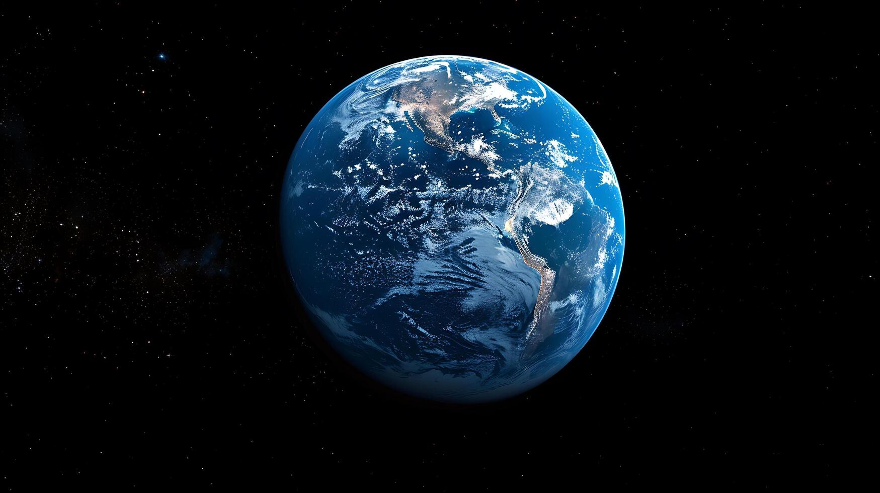 Blue planet earth view from space photo