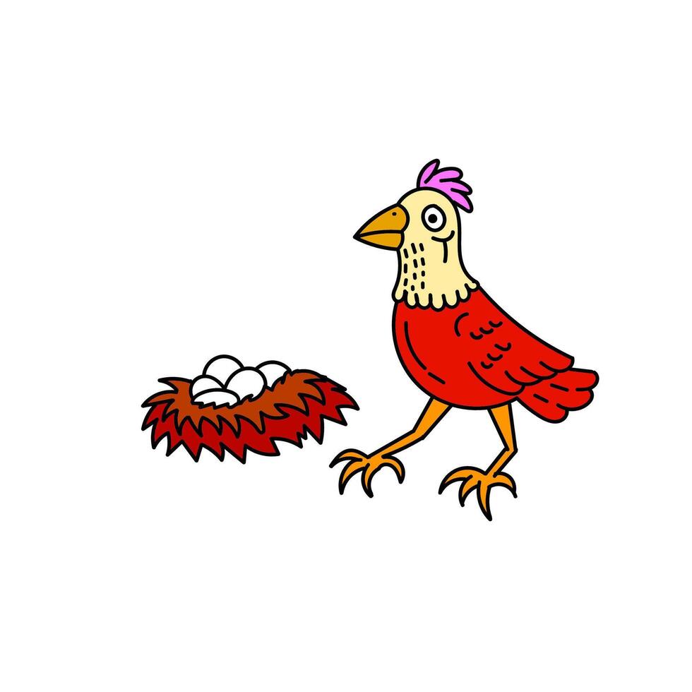 bird and egg illustration for template, design, element, etc vector