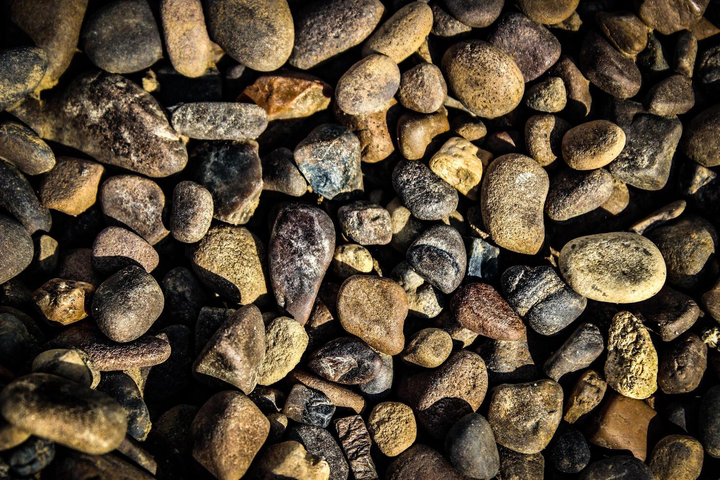 the texture of small stone pebbles photo