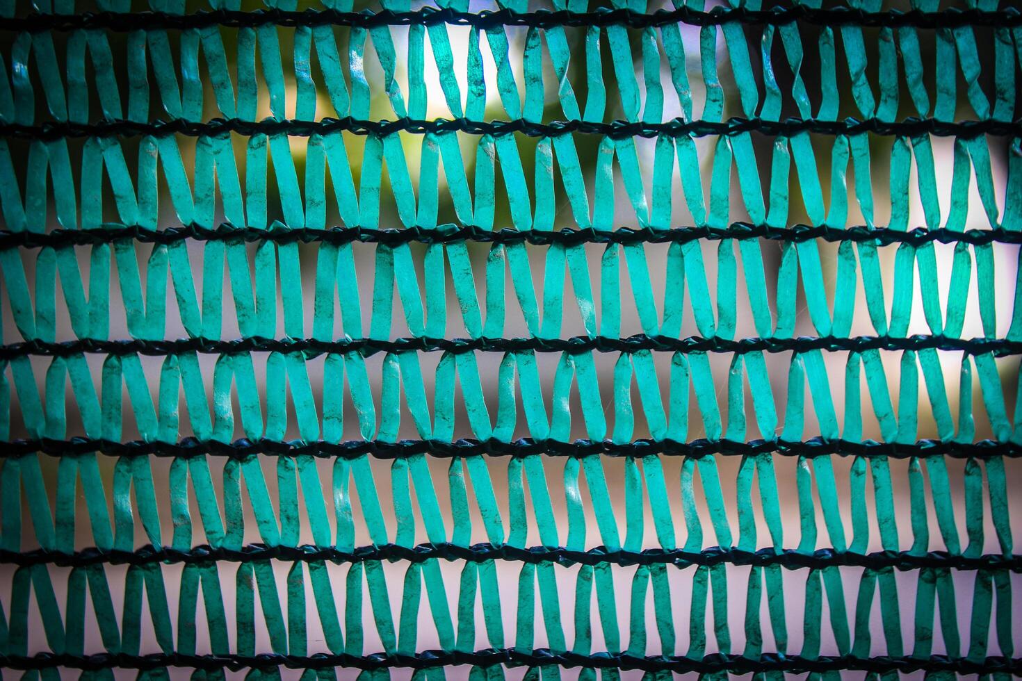 Close up green shading net texture photo