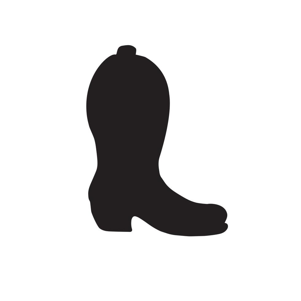 Hand drawn doodle sketch western boot vector