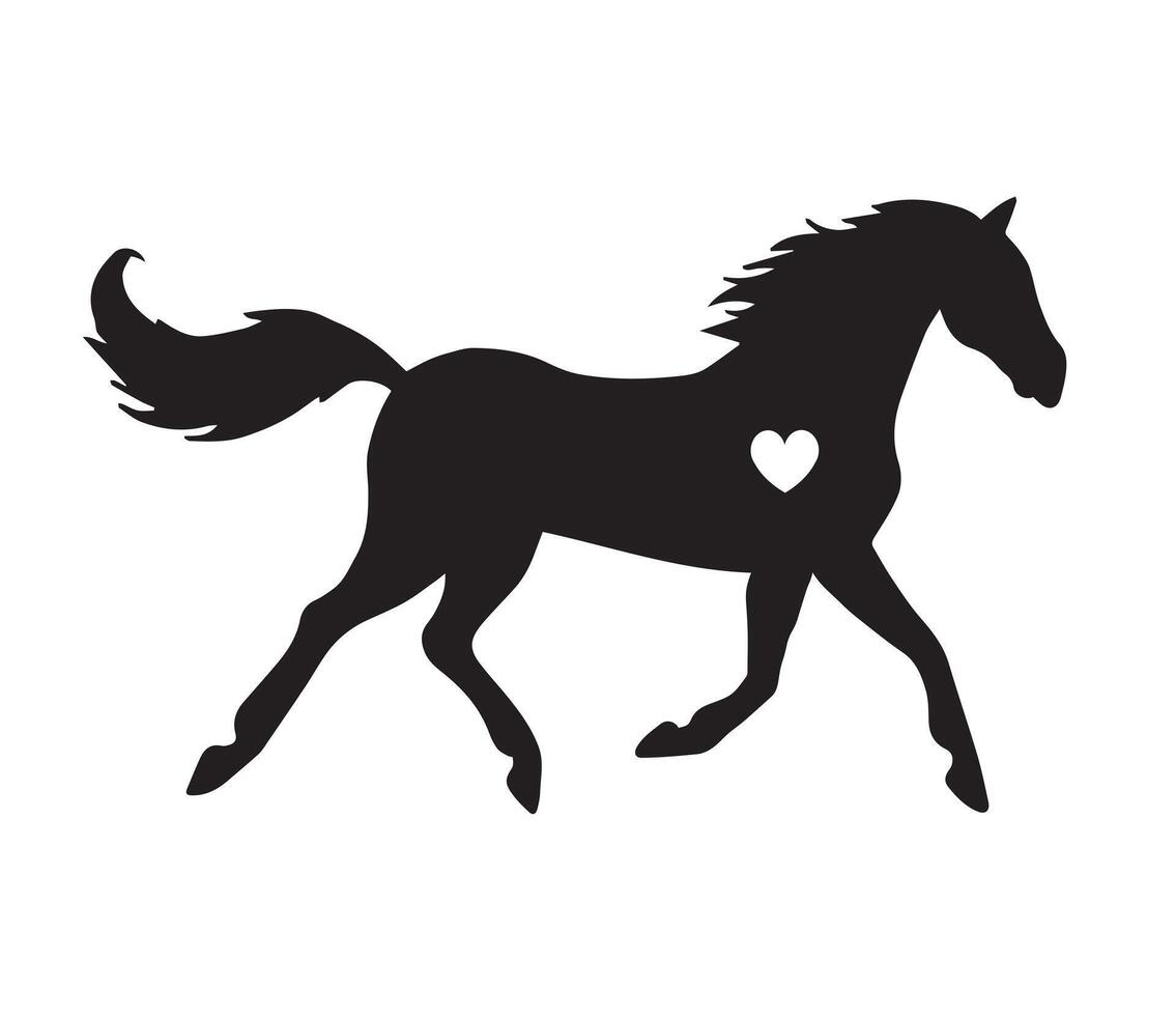 Silhouette of horse vector