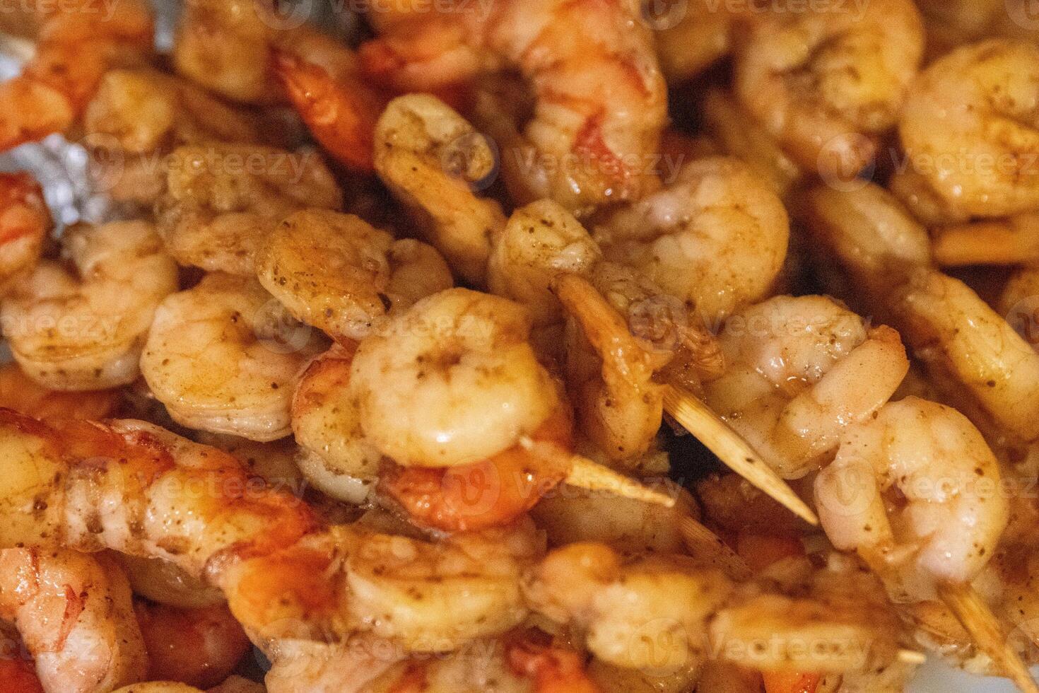 Bunch of Shrimp Skewers photo