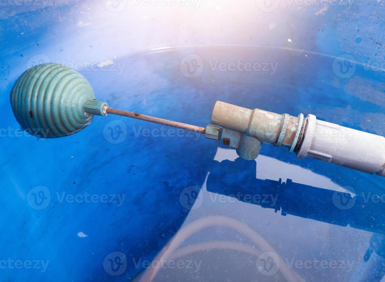 Automatic ball float for water storage Valve. Plumbing system. photo