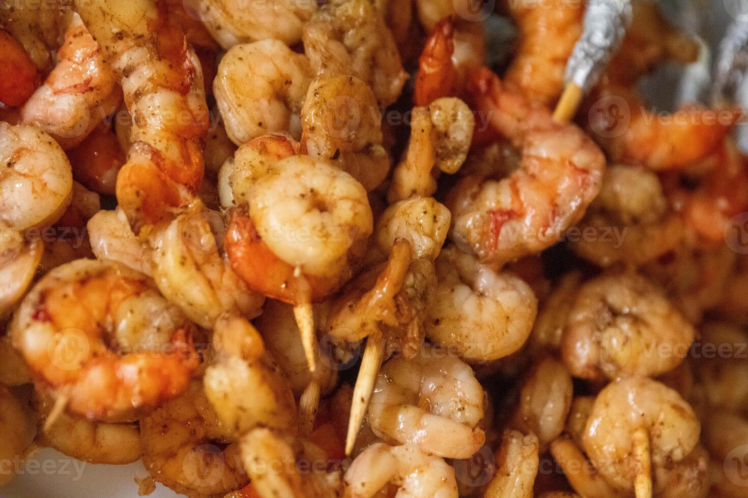 Bunch of Shrimp Skewers photo