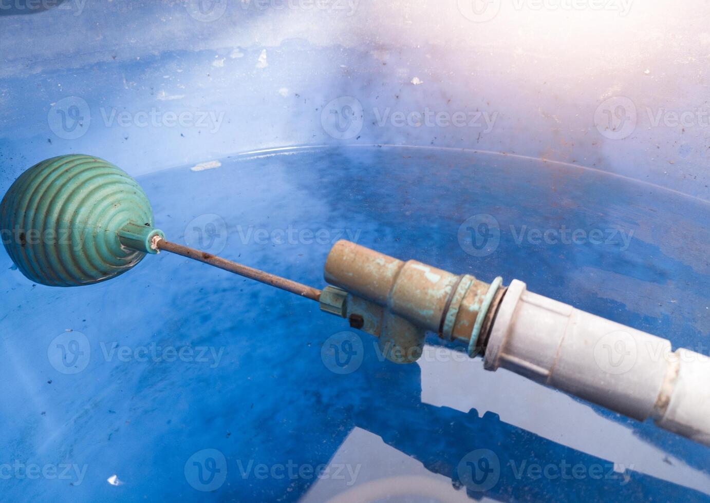 Automatic ball float for water storage Valve. Plumbing system. photo