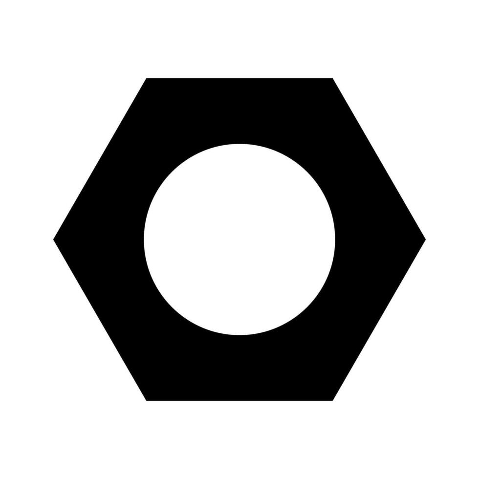 Nut silhouette icon. Parts icon. vector