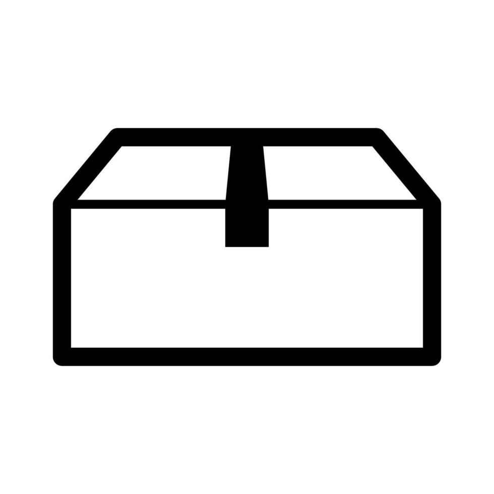 Simple cardboard box icon. Package icon. vector
