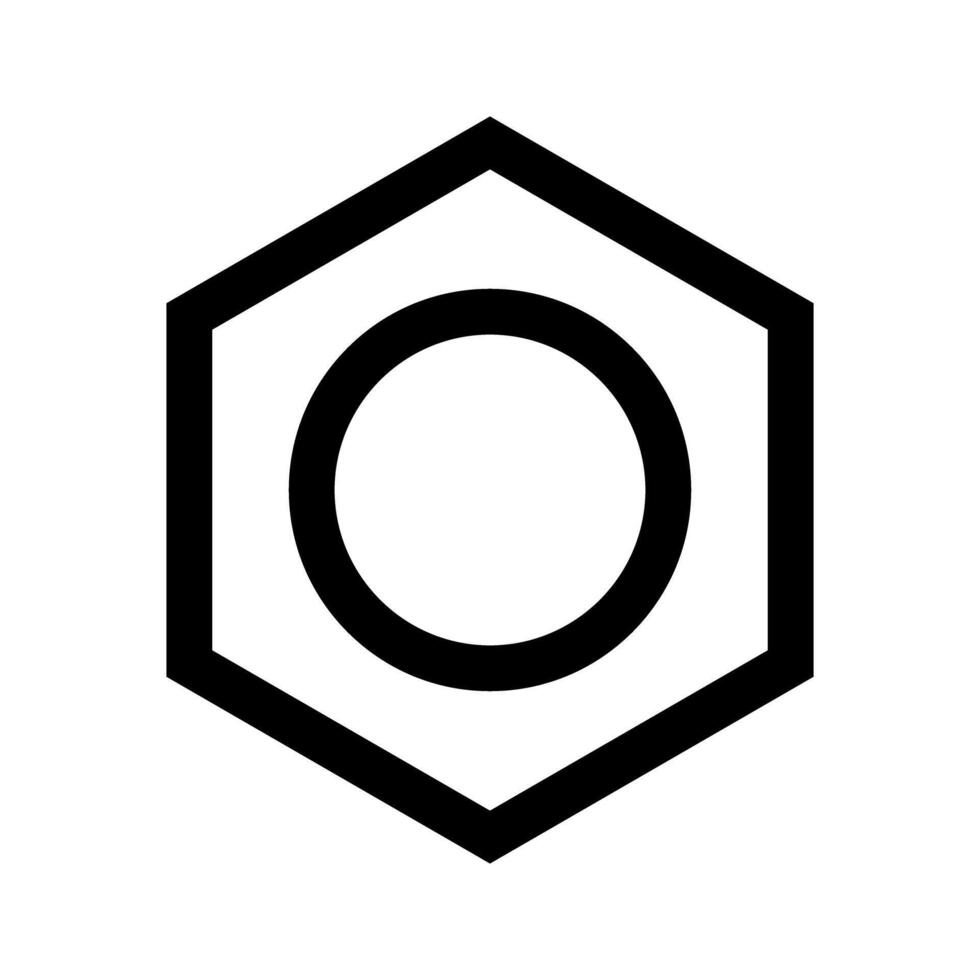 Simple nut icon. Parts. vector