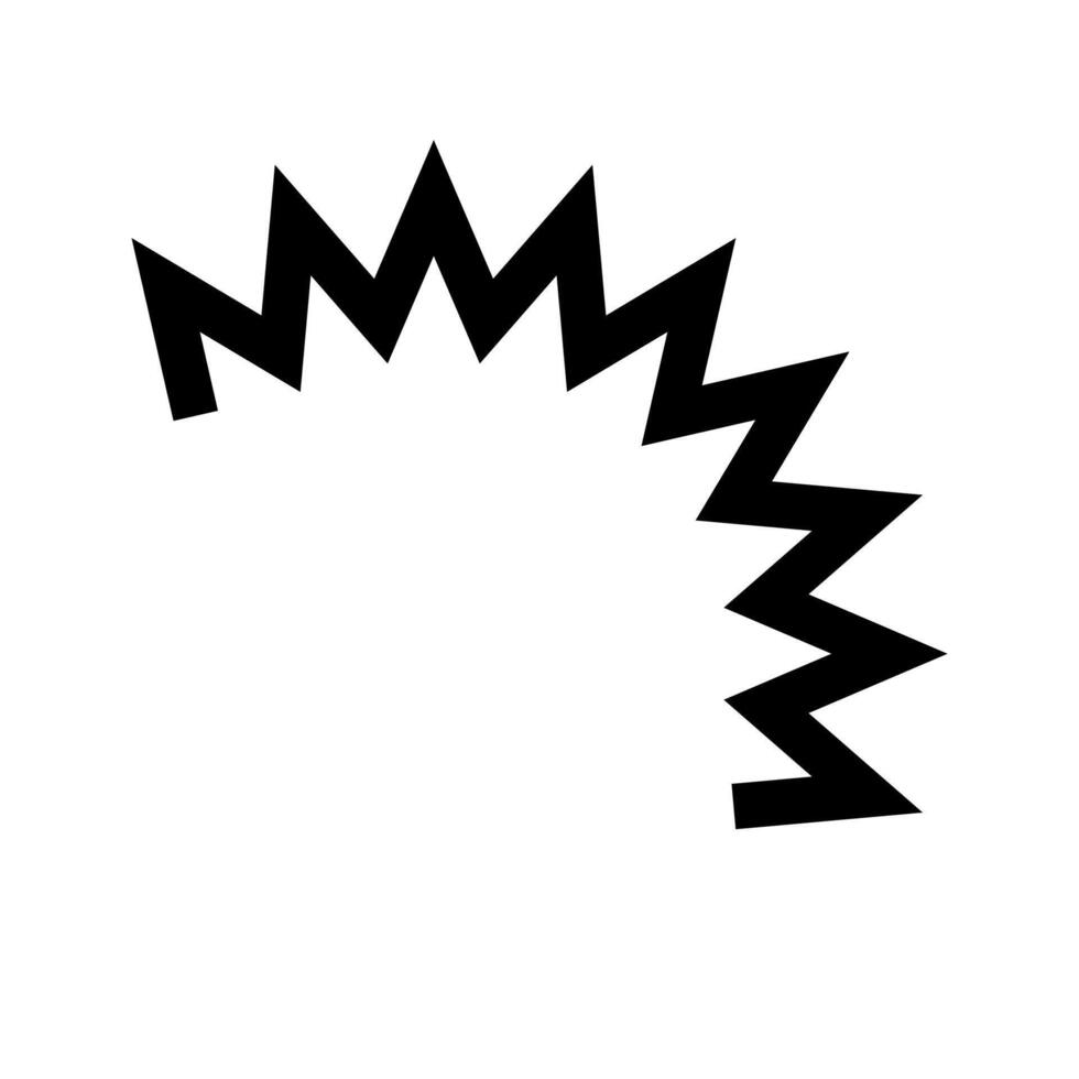 Surprise effect silhouette icon. vector