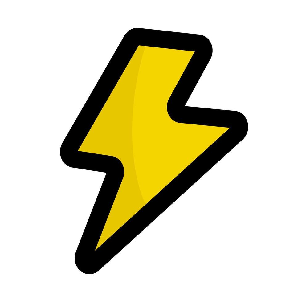 Modern electricity icon. Thunder icon. vector