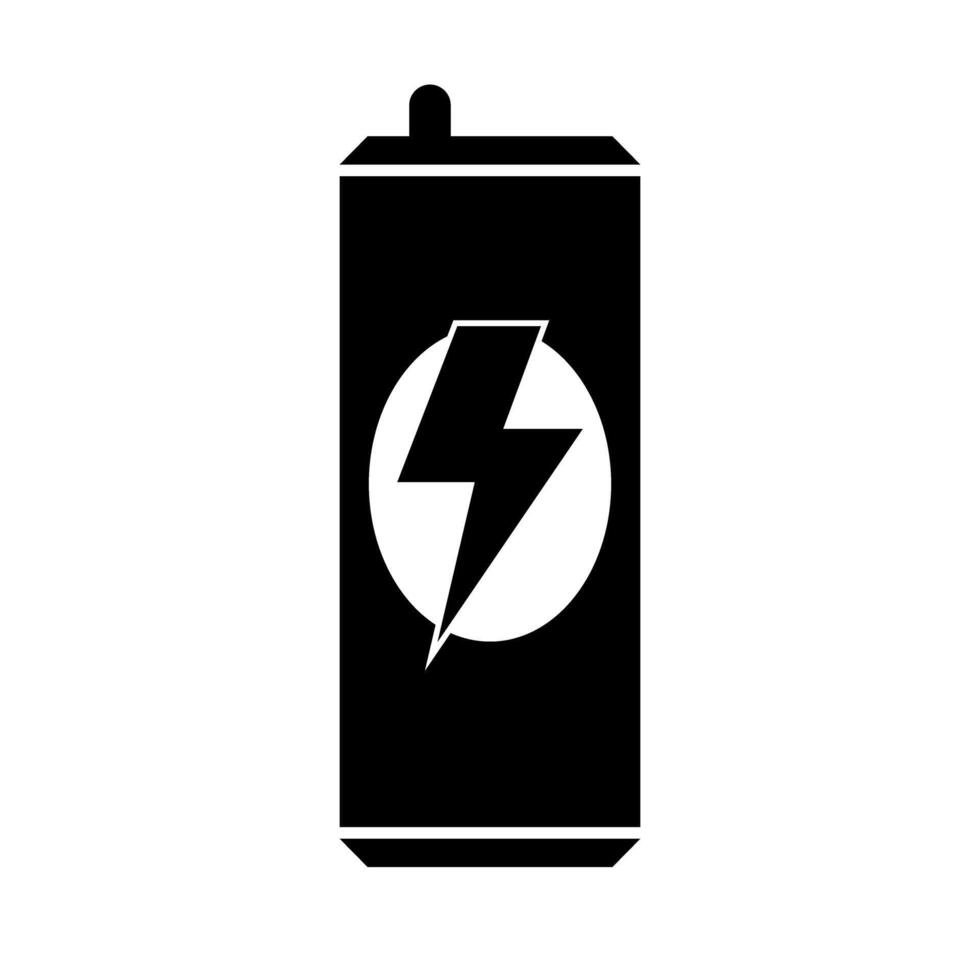 Energy drink silhouette icon. vector
