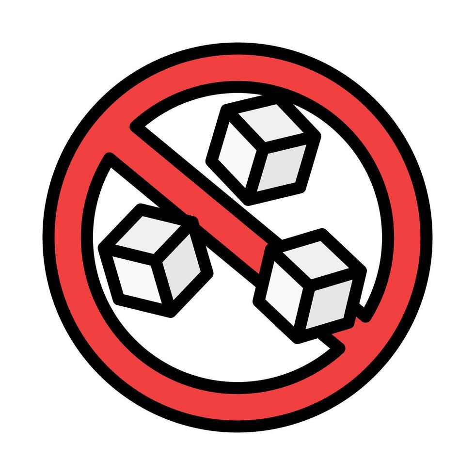 Sugar free icon. No sugar icon. vector