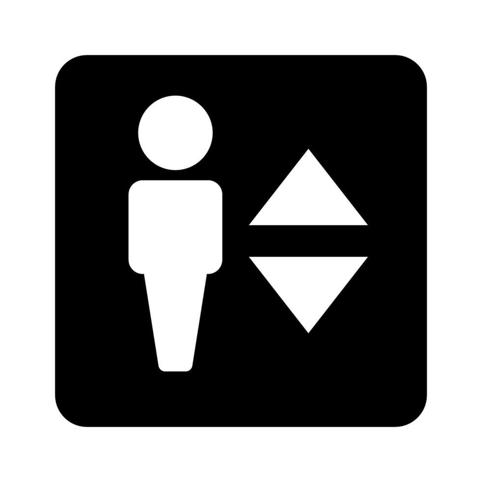 Elevator silhouette icon. Lift sign. vector