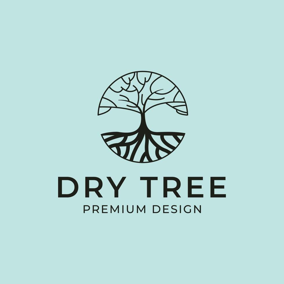 tree vintage logo symbol illustration design vector