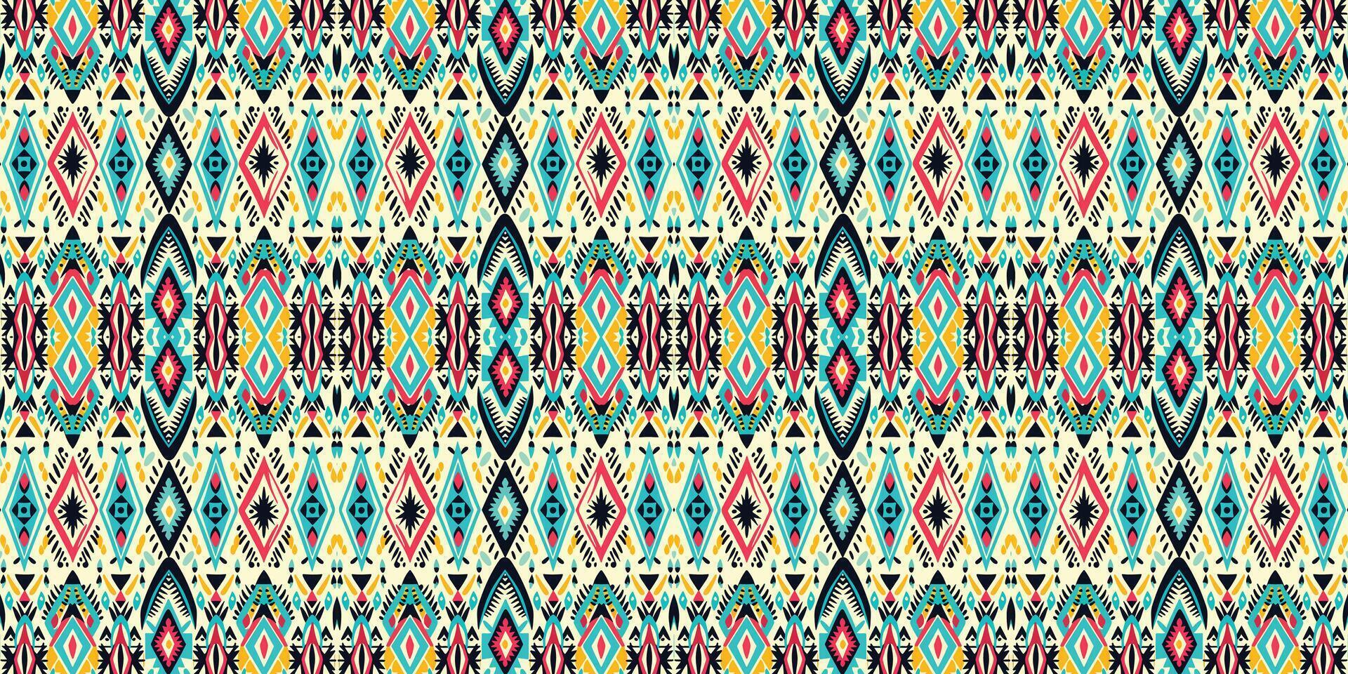 Seamless batik pattern,Seamless tribal batik pattern,and Seamless colorful pattern resemble ethnic boho, Aztec,and ikat styles.designed for use in wallpaper,fabric,curtain,carpet,Batik Embroidery vector