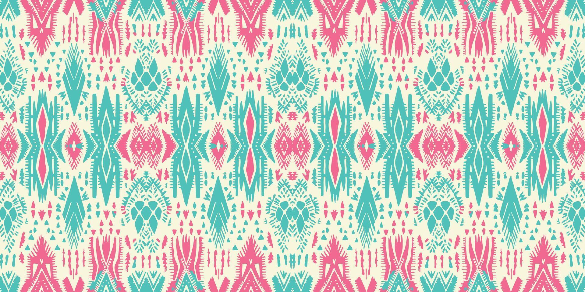 Seamless batik pattern,Seamless tribal batik pattern,and Seamless colorful pattern resemble ethnic boho, Aztec,and ikat styles.designed for use in wallpaper,fabric,curtain,carpet,Batik Embroidery vector