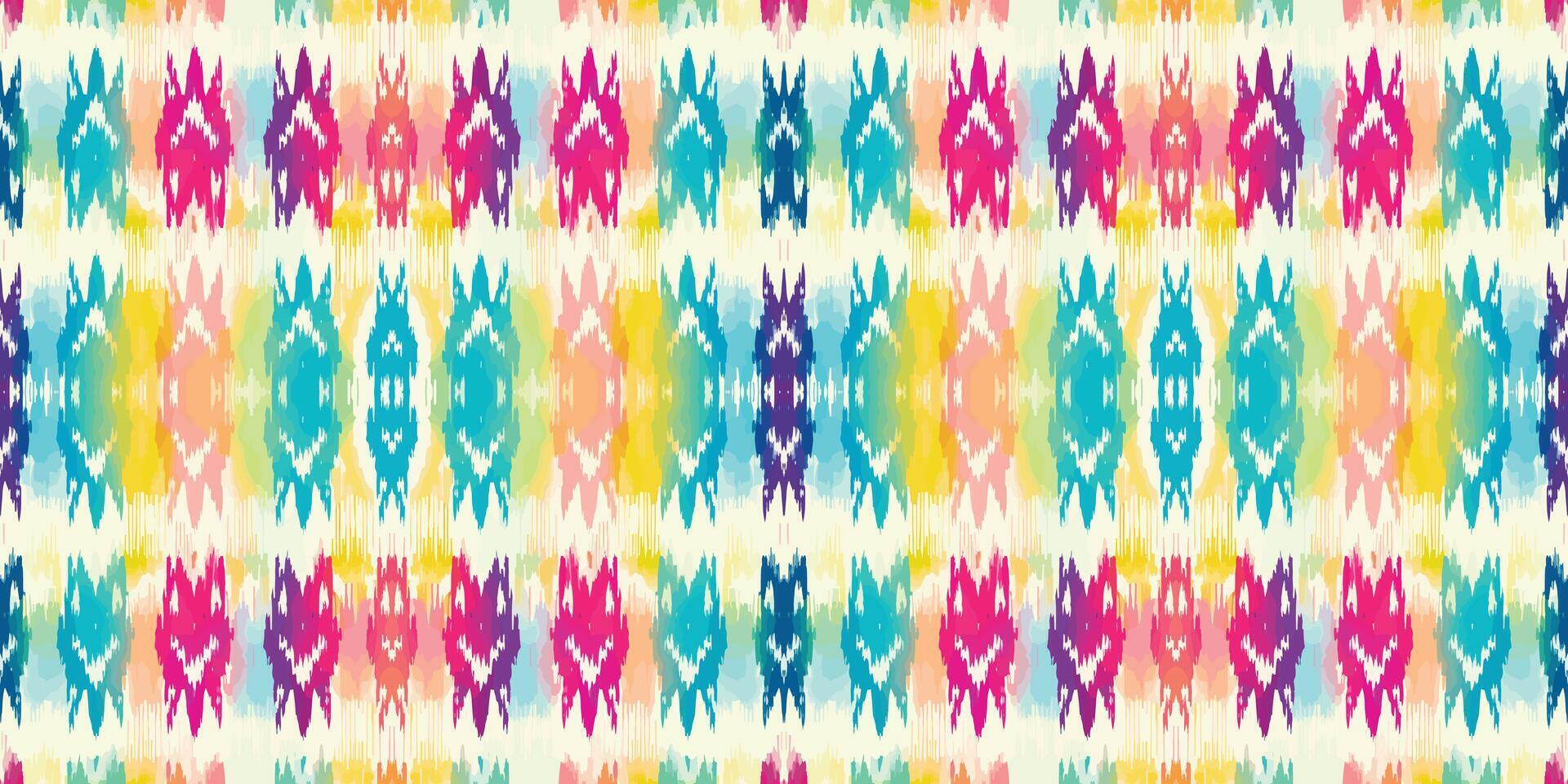 Seamless batik pattern,Seamless tribal batik pattern,and Seamless colorful pattern resemble ethnic boho, Aztec,and ikat styles.designed for use in wallpaper,fabric,curtain,carpet,Batik Embroidery vector