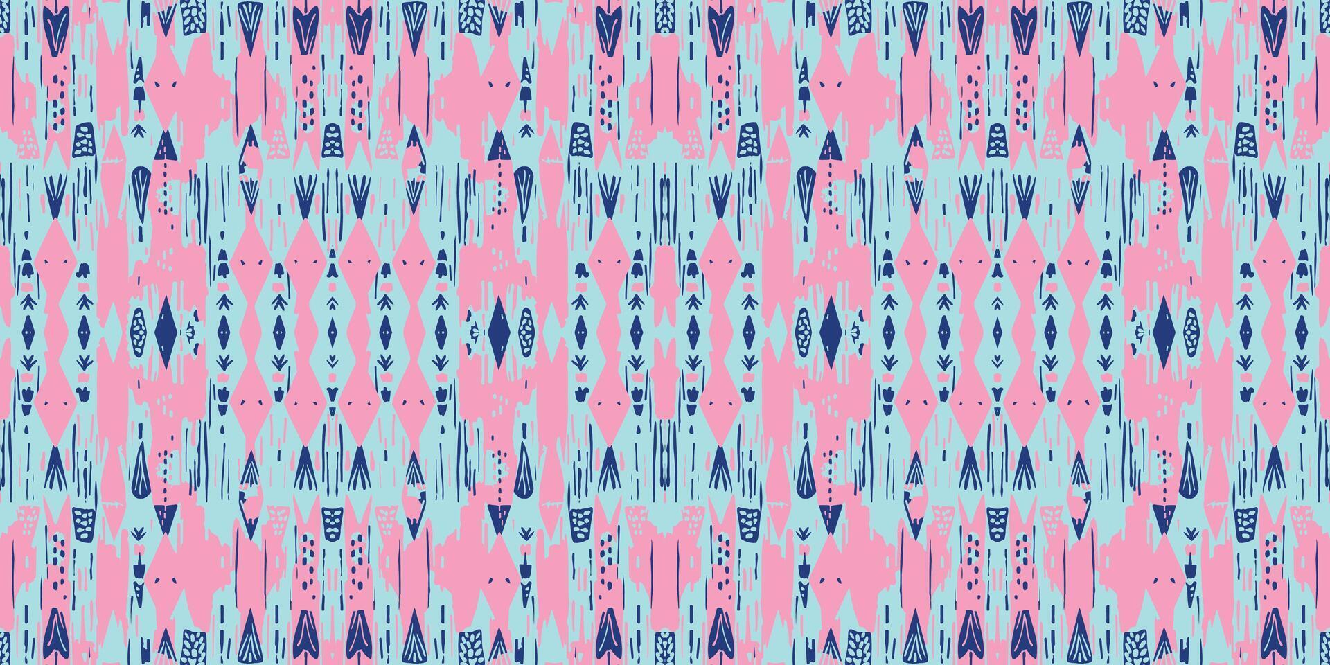 Seamless batik pattern,Seamless tribal batik pattern,and Seamless colorful pattern resemble ethnic boho, Aztec,and ikat styles.designed for use in wallpaper,fabric,curtain,carpet,Batik Embroidery vector