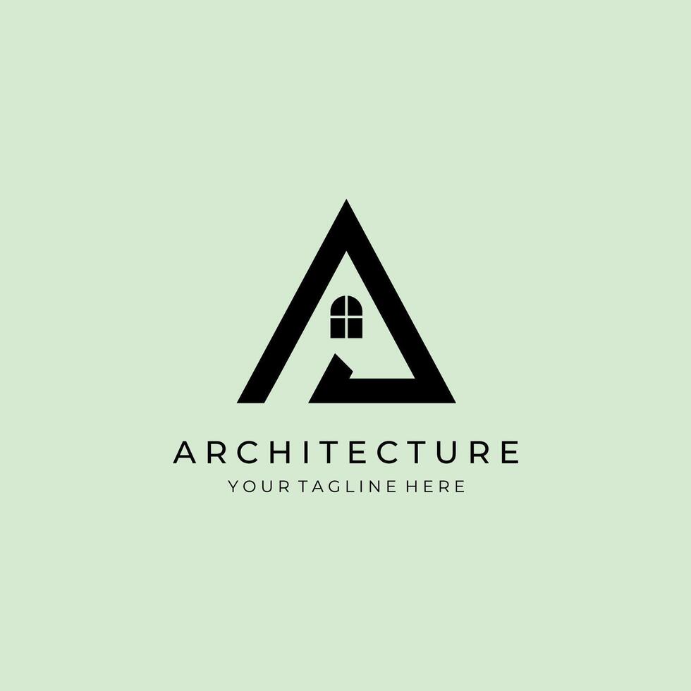 house alphabet vintage logo, icon and symbol, illustration design vector