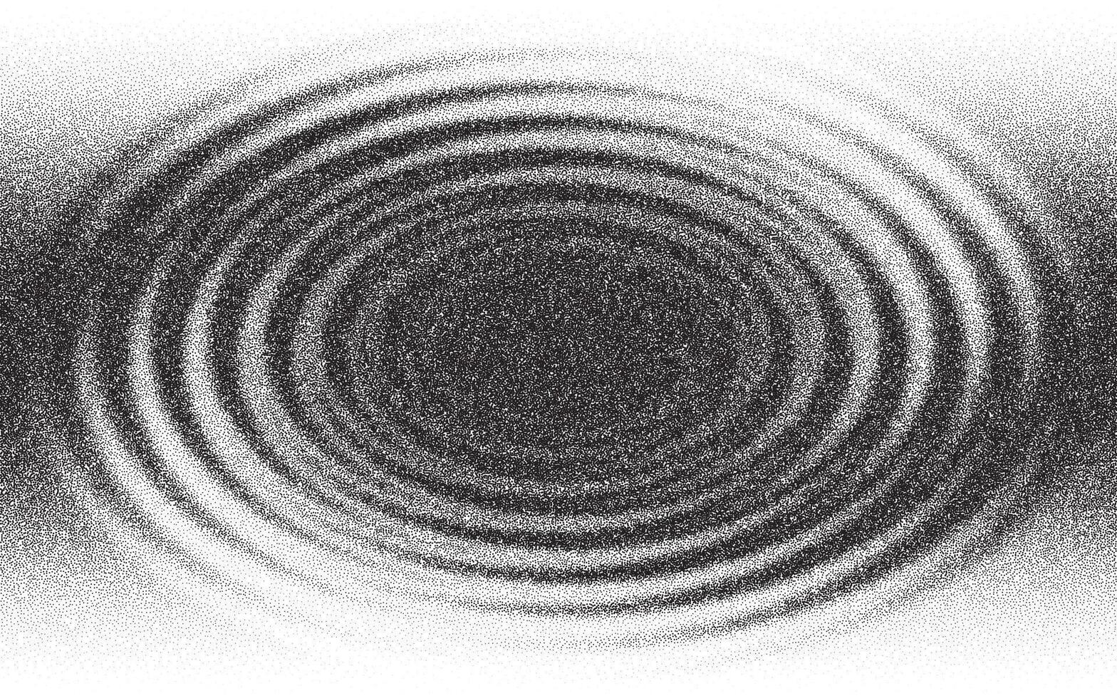 Water ripple effect with noise dots stipple halftone background, grainy texture vector