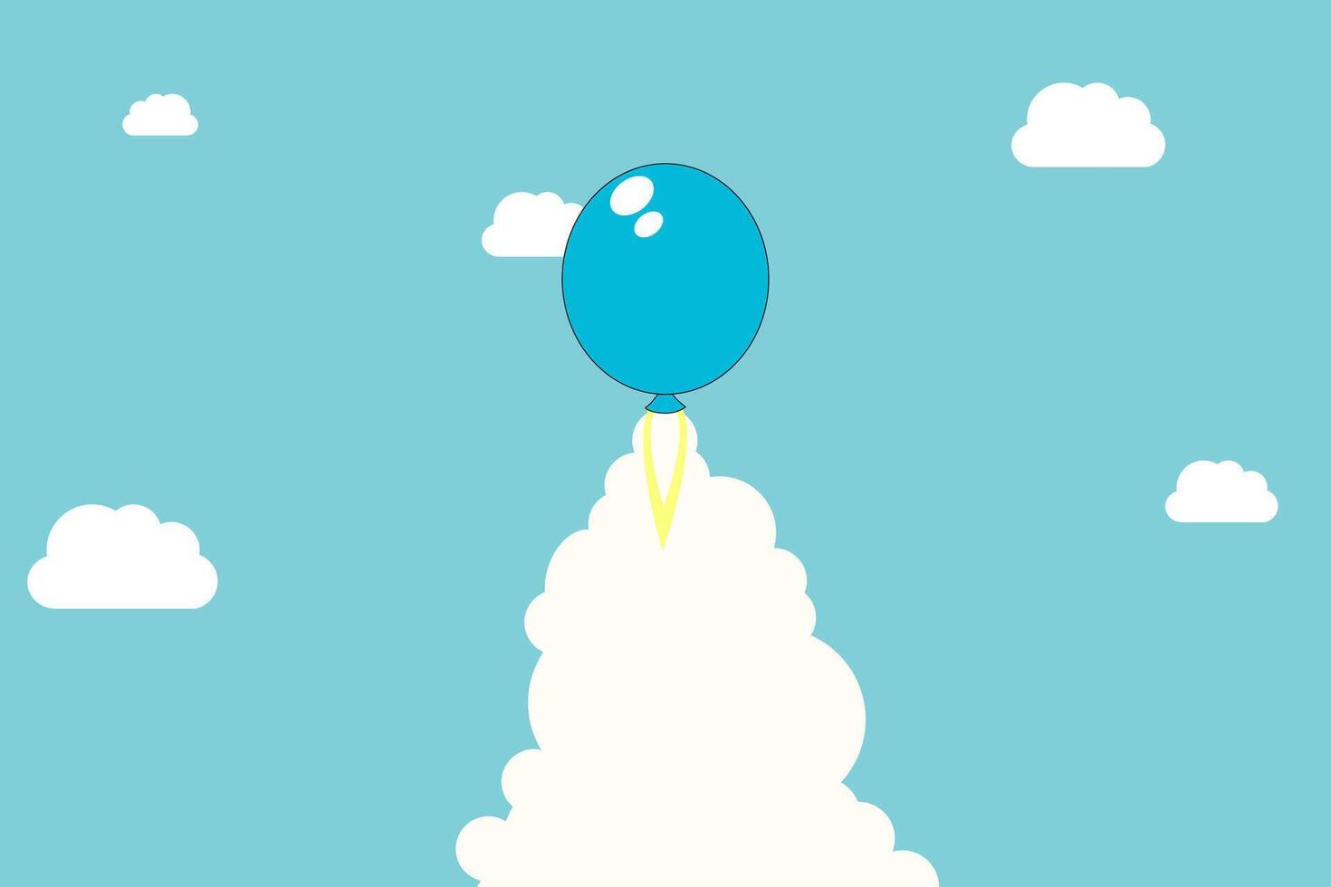 Ideas inspiration concepts with rocket balloon. Business creativity and inspiration concepts . motivation for success. think big ideas vector