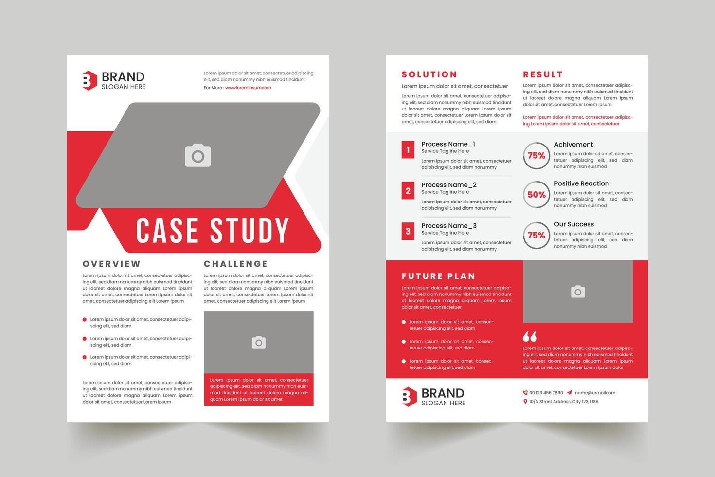Case Study template with minimal design, Corporate Case Study Template, Poster design with Case Study vector