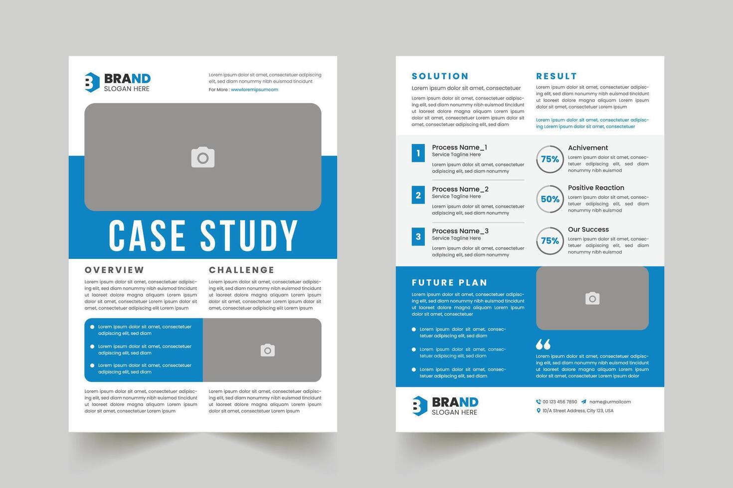 Case Study template with minimal design, Corporate Case Study Template, Poster design with Case Study vector