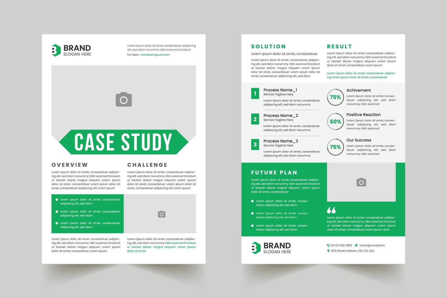 Case Study template with minimal design, Corporate Case Study Template, Poster design with Case Study vector