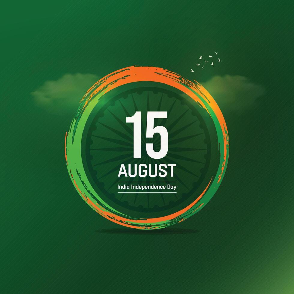 Indian Independence Day Crative Ads Design. Indian flag icon isolated on Template for background. Independence Day Poster, . illustration, August 8. Important day vector