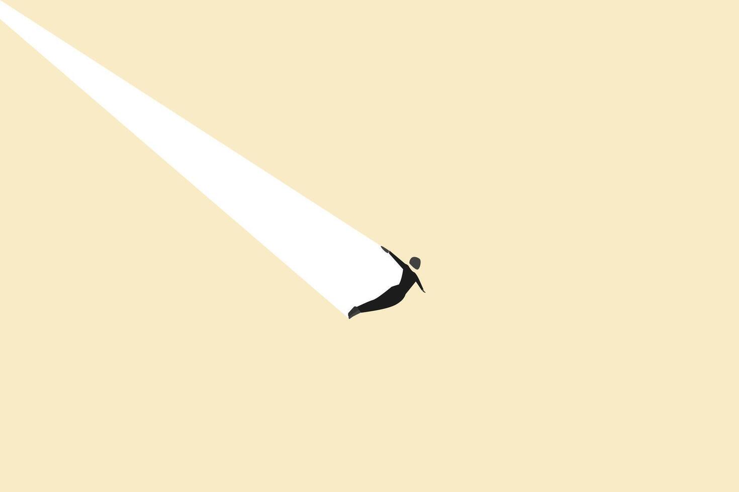 Business and financial crisis concept with businessman falling down the hole. Symbol of market crash, recession, risk, bankruptcy and loss. Eps10 illustration. vector