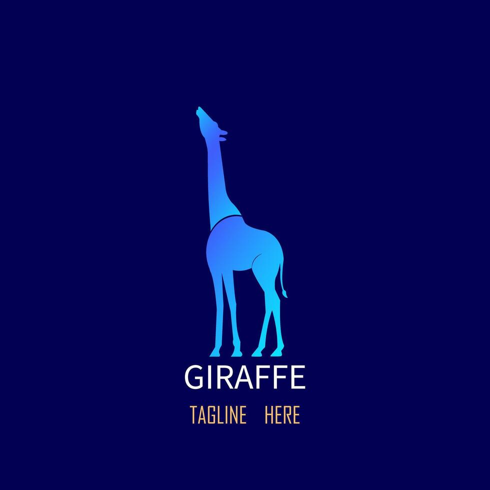giraffe branding logo template. Awesome a modern giraffe logo vector