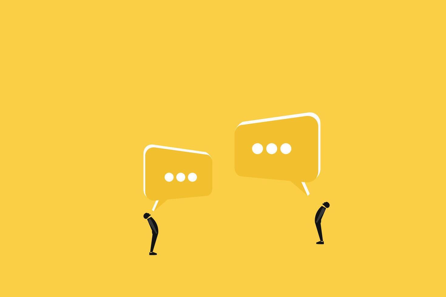 Businessmen two people discuss, meeting, and talking. dialogue, cooperation teamwork concepts vector