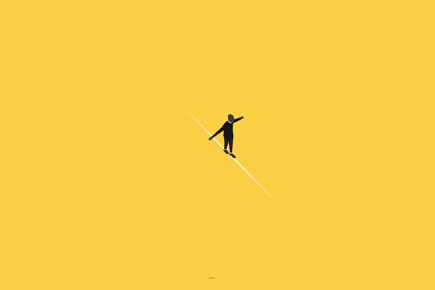 businessman trying to keep the balance between work and life. vector