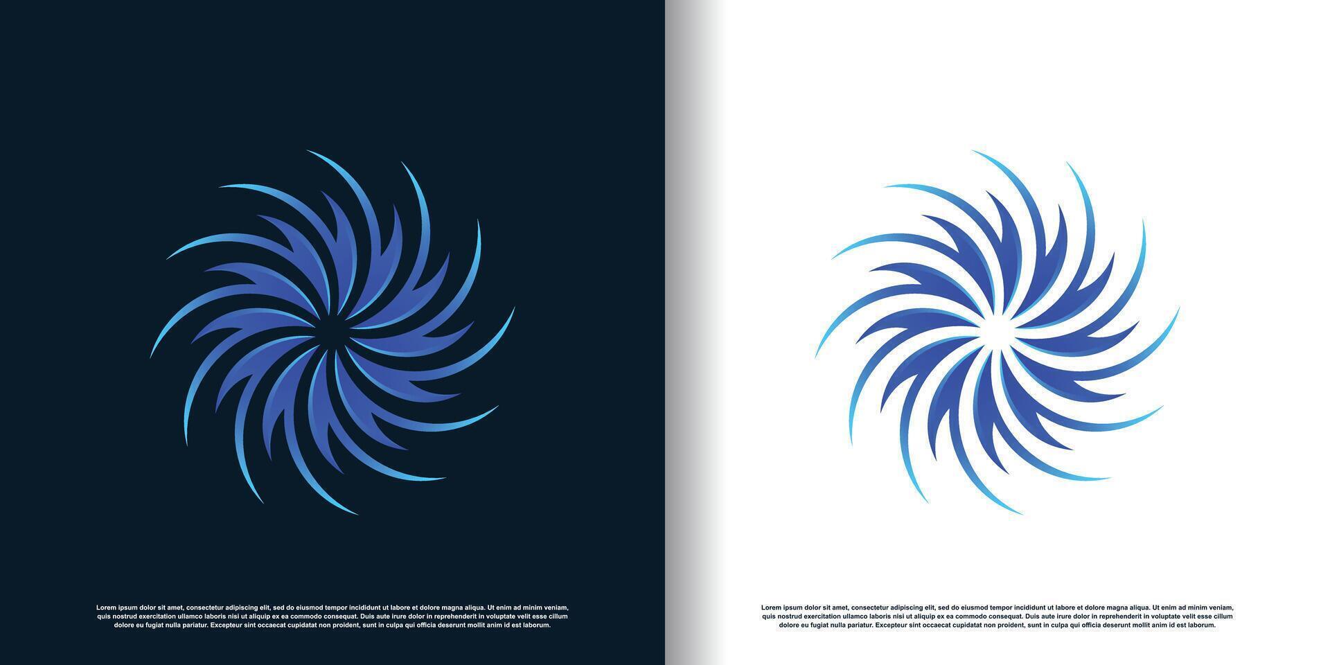 Vortex logo design with creative abstract concept Premium vector