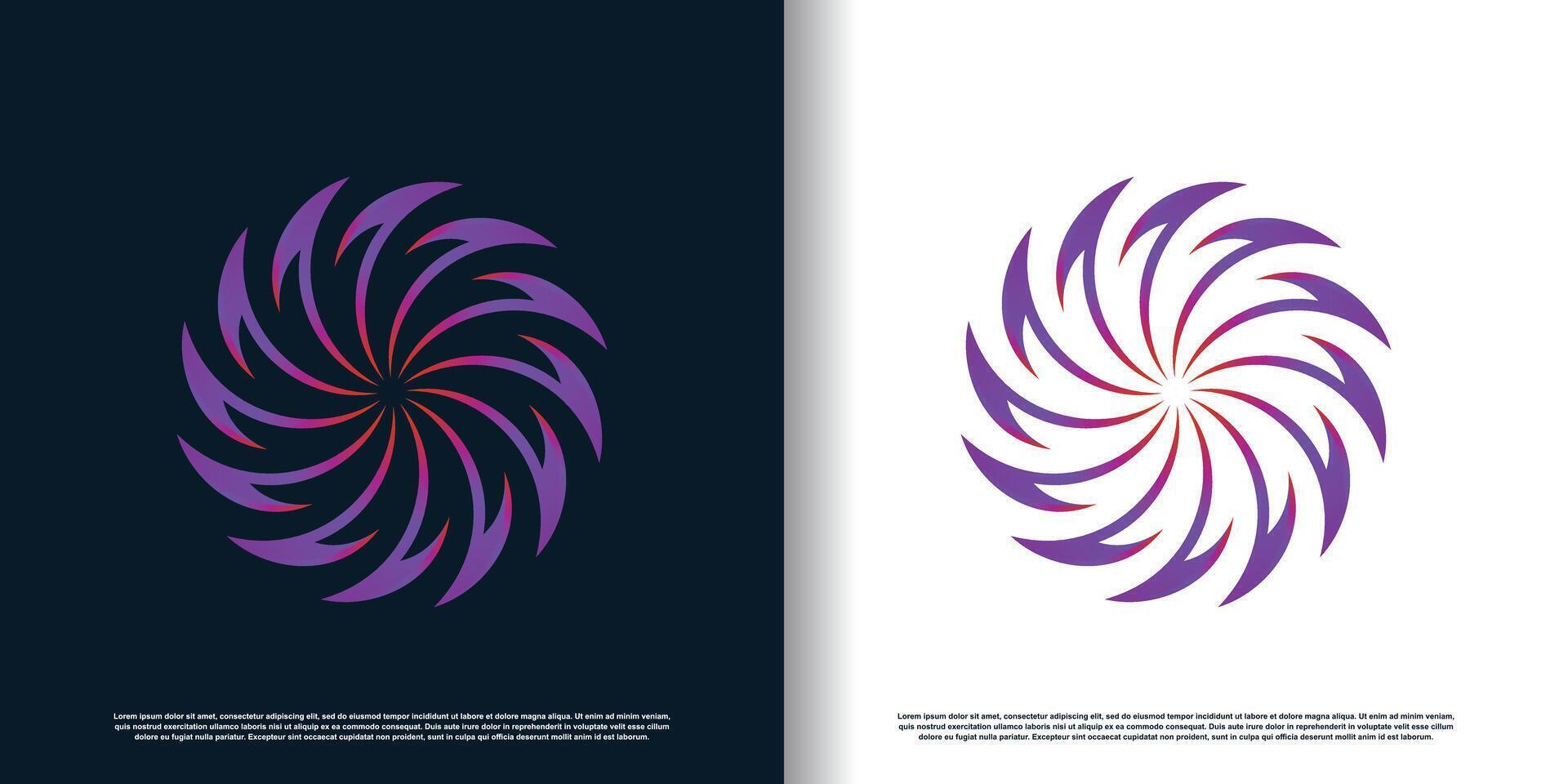 Vortex logo design with creative abstract concept Premium vector