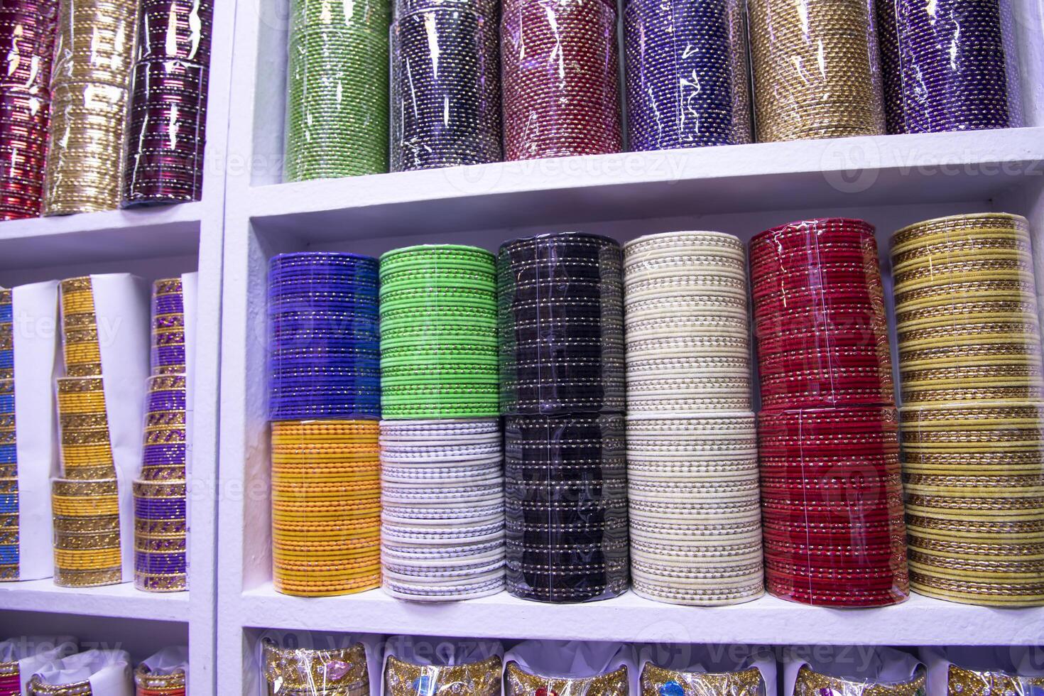 Multi-colored Glass Bangles ornament for sale can be used as a background texture wallpaper photo