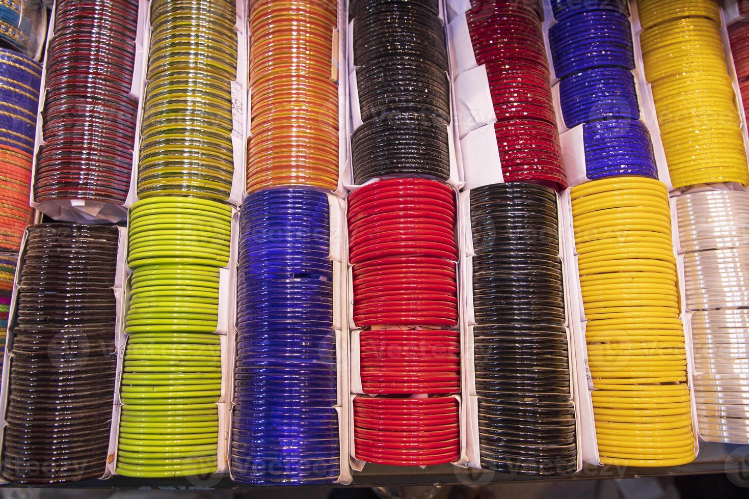 Multi-colored Glass Bangles ornament for sale can be used as a background texture wallpaper photo