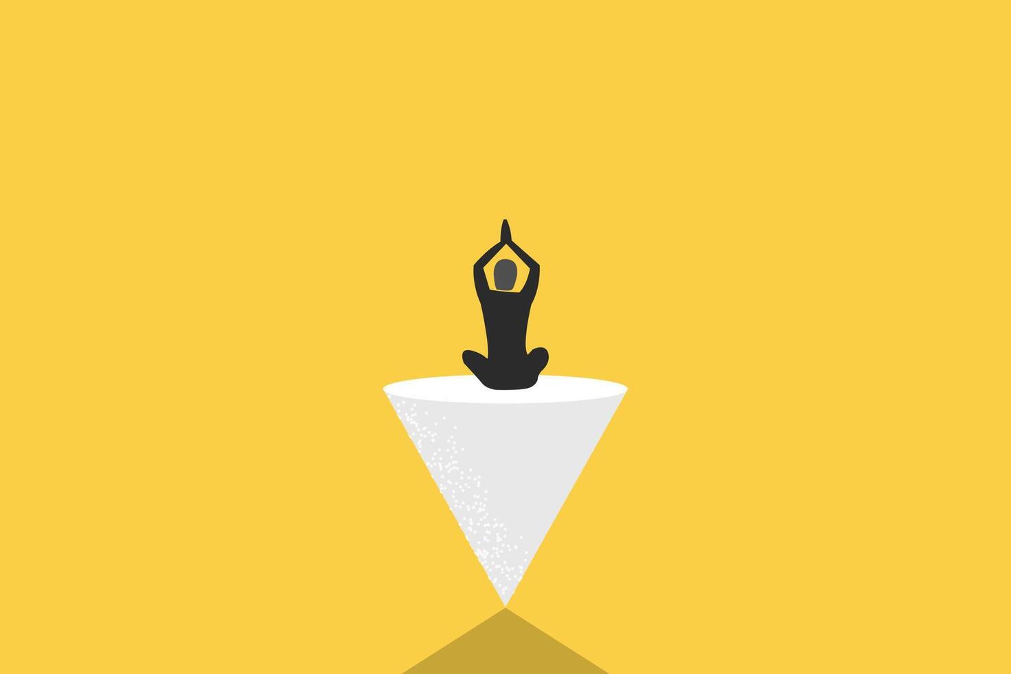 businessman balancing himself. work life balance career opportunity symbol. Job opportunity and career. vector