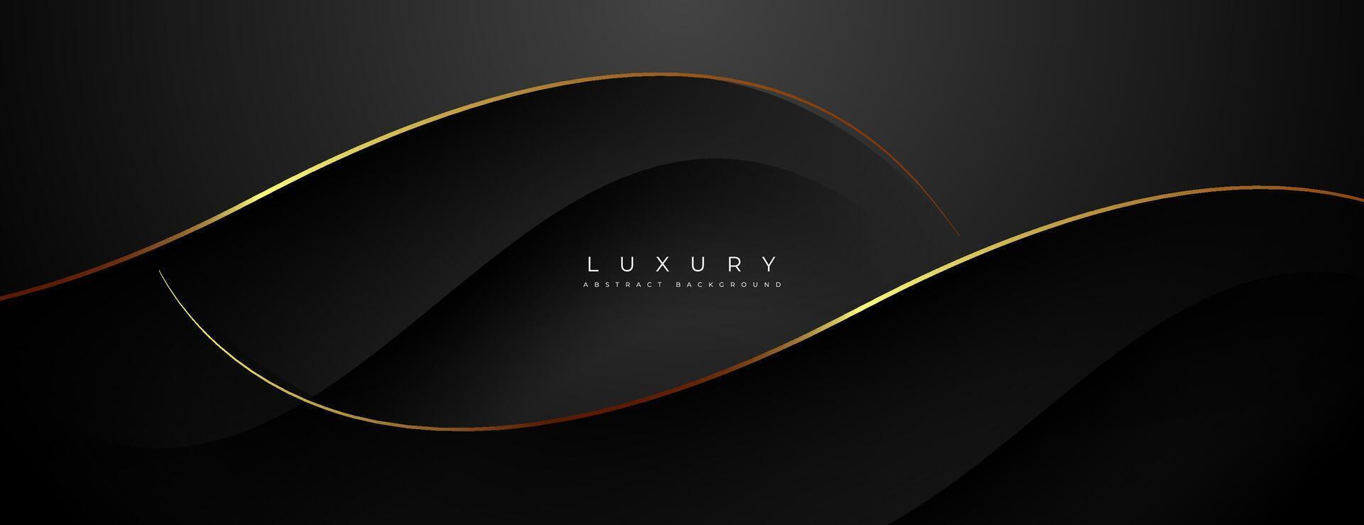 black and gold abstract background with overlapping lines texture vector