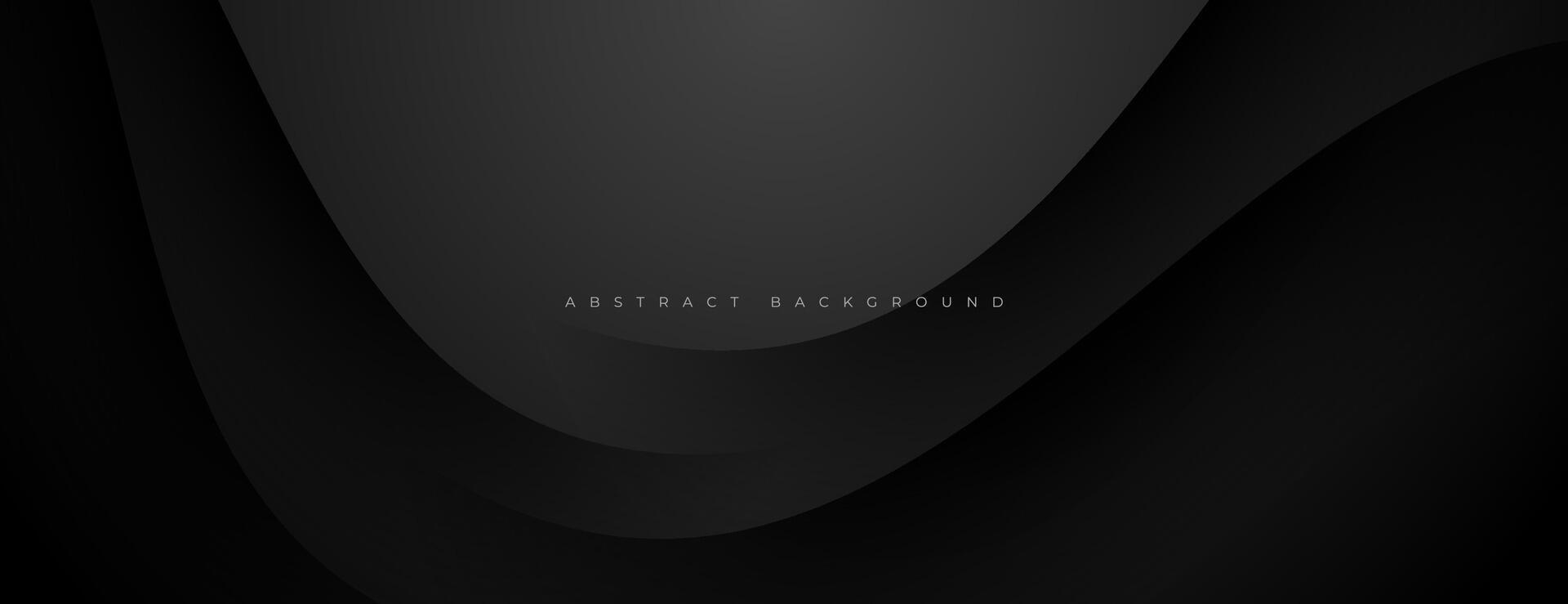 black background with layered wavy paper cut style vector